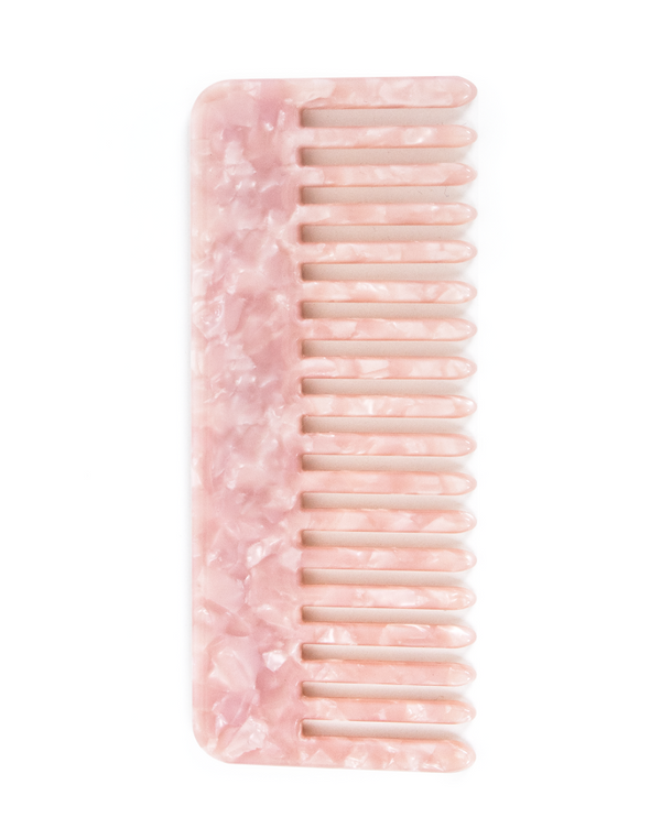 Peine Rectangular Rosy Glow de Wombox - peine de pelo - vista lateral