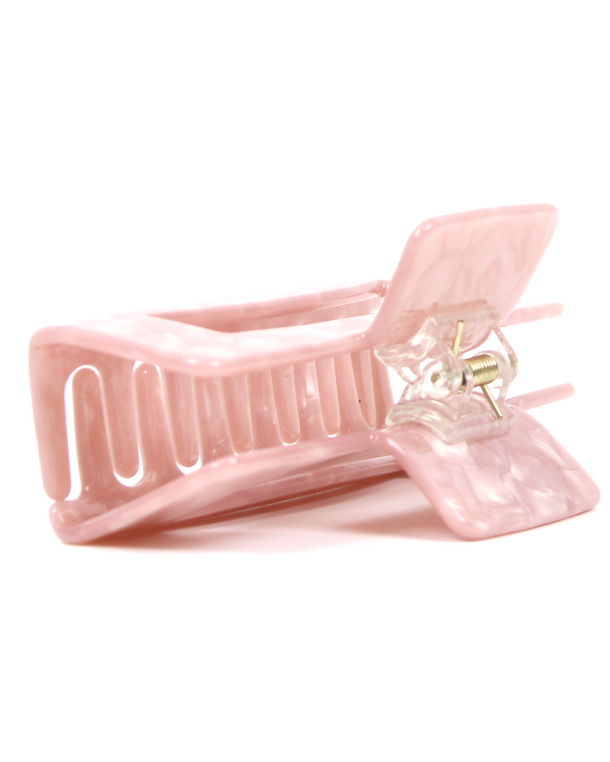 Pinza Rectangular Rosy Glow de Wombox - pinza de pelo - vista lateral