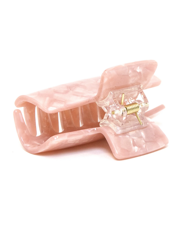 Pinza pequeña Rectangular Rosy Glow de Wombox - pinza de pelo - detalle