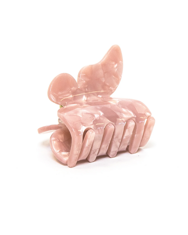 Pinza mariposa Rosy Glow de Wombox - pinza de pelo - vista lateral