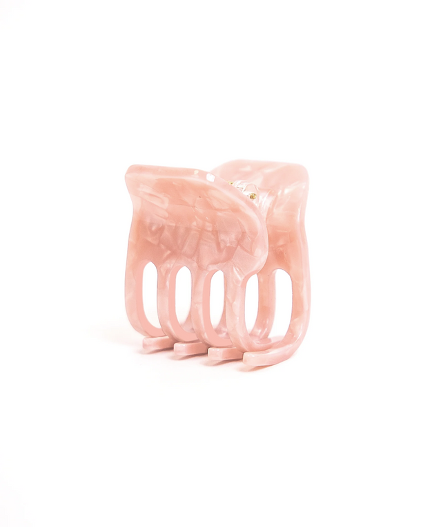 Mini Pinza Rosy Glow de Wombox - mini pinza de pelo - vista lateral