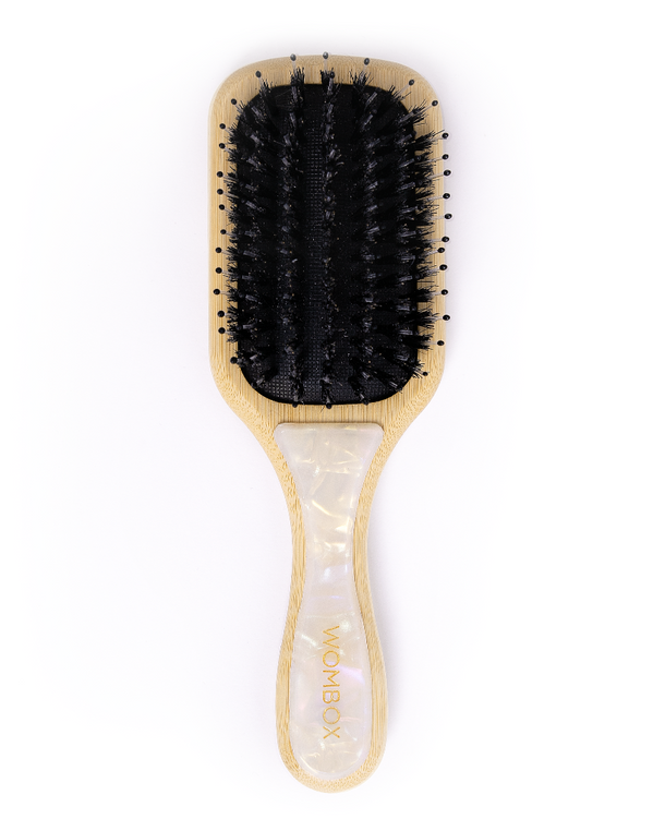 Cepillo de Cerdas de Jabalí Cuadrado Morning Dew de Wombox - cepillo de pelo