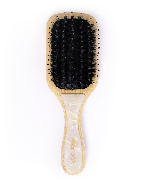 Cepillo de Cerdas de Jabalí Cuadrado Morning Dew de Wombox - cepillo de pelo