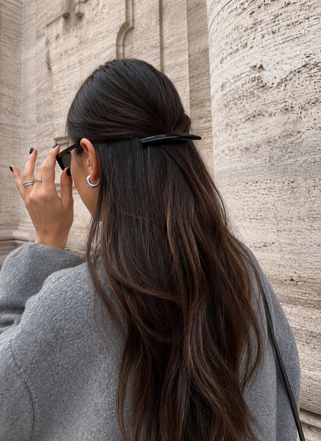 French Barrette Noir