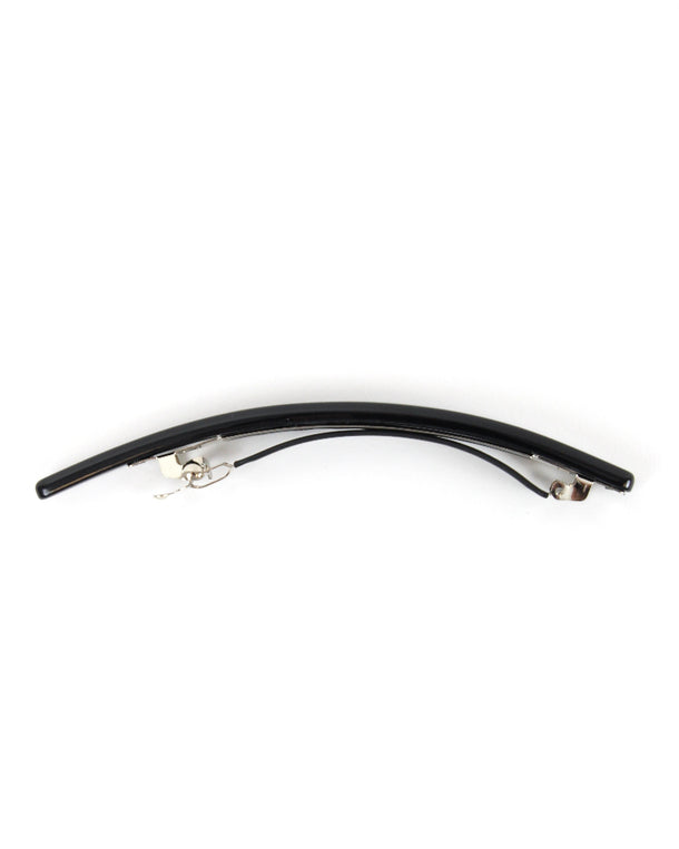 French Barrette Noir de Wombox - pinza francesa de pelo - vista lateral