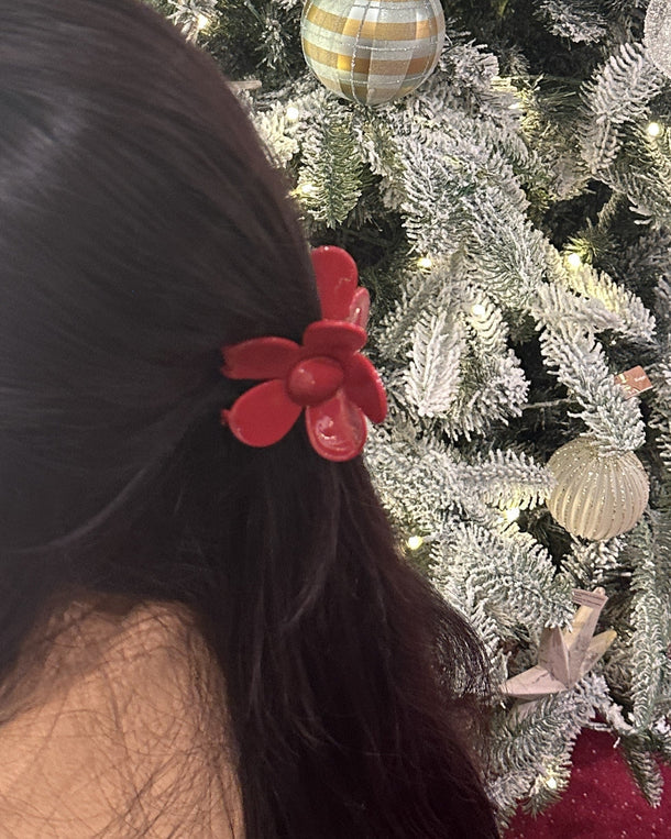 Pinza Flor Garnet de Wombox - pinza de pelo - detalle