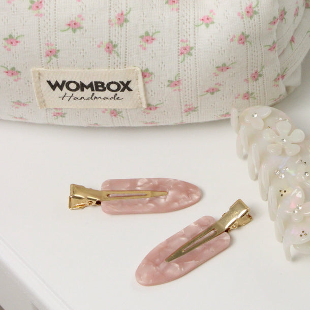 Pinza Popstar Rosy Glow de Wombox - pinza de pelo - vista lateral