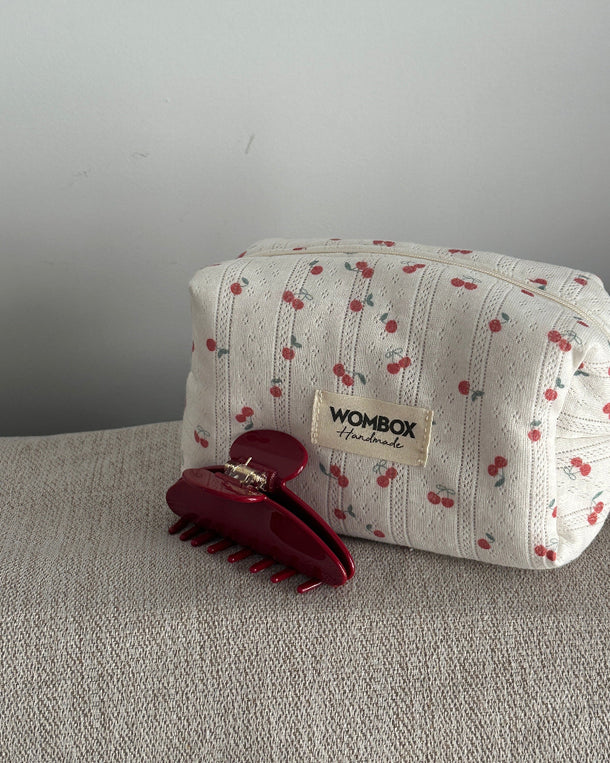 Neceser Cherry Print de Wombox - neceser de viaje - detalle