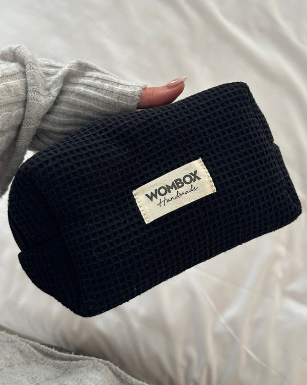 Neceser Waffle Black de Wombox - neceser de viaje - detalle