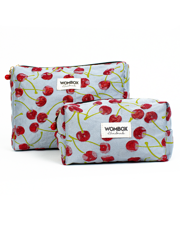 Neceser Blushing Cherry de Wombox - neceser de viaje - vista lateral