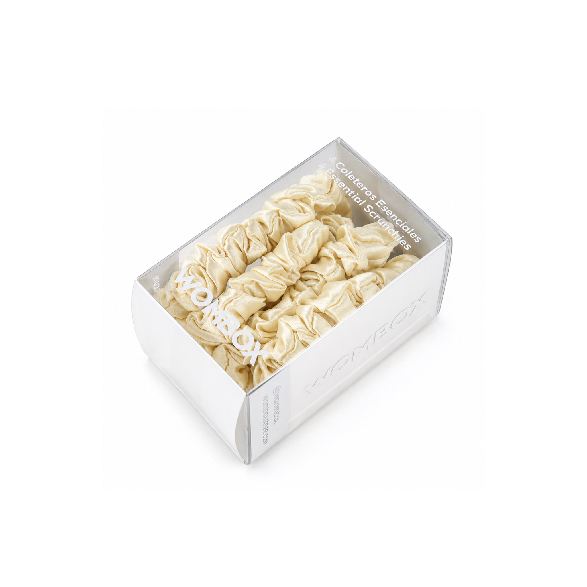 Skinny Silk Scrunchie in Macaron Vanilla
