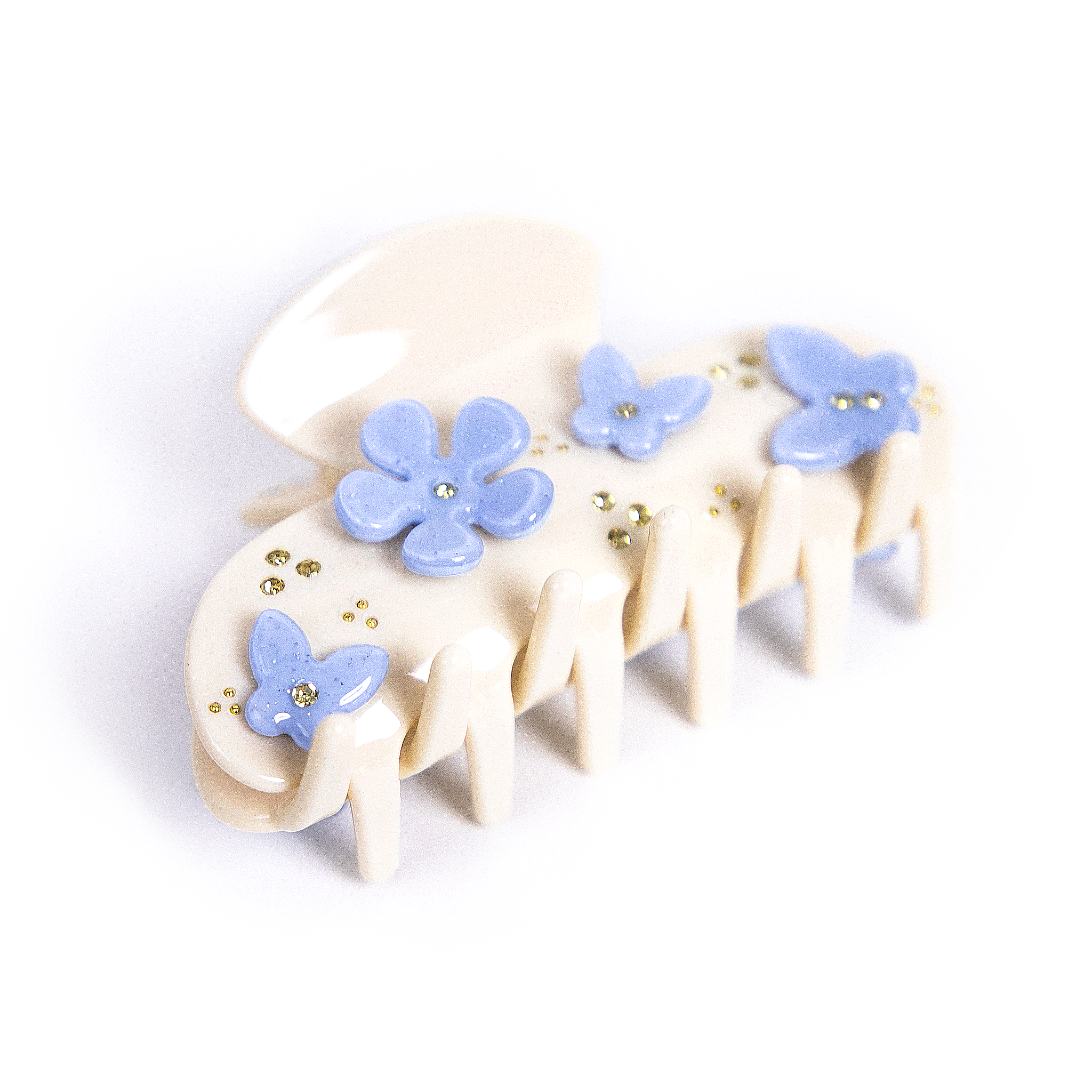 Belle Clip in Blue Petal Whisper