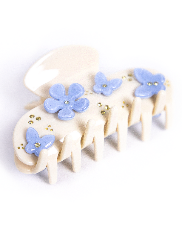 Pinza Blue Petal Whisper de Wombox - pinza de pelo - vista lateral
