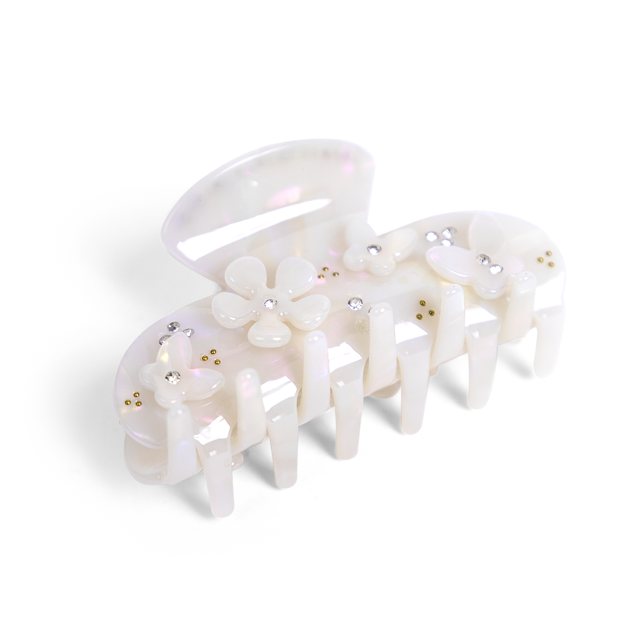 Belle Clip in White Petal Whisper