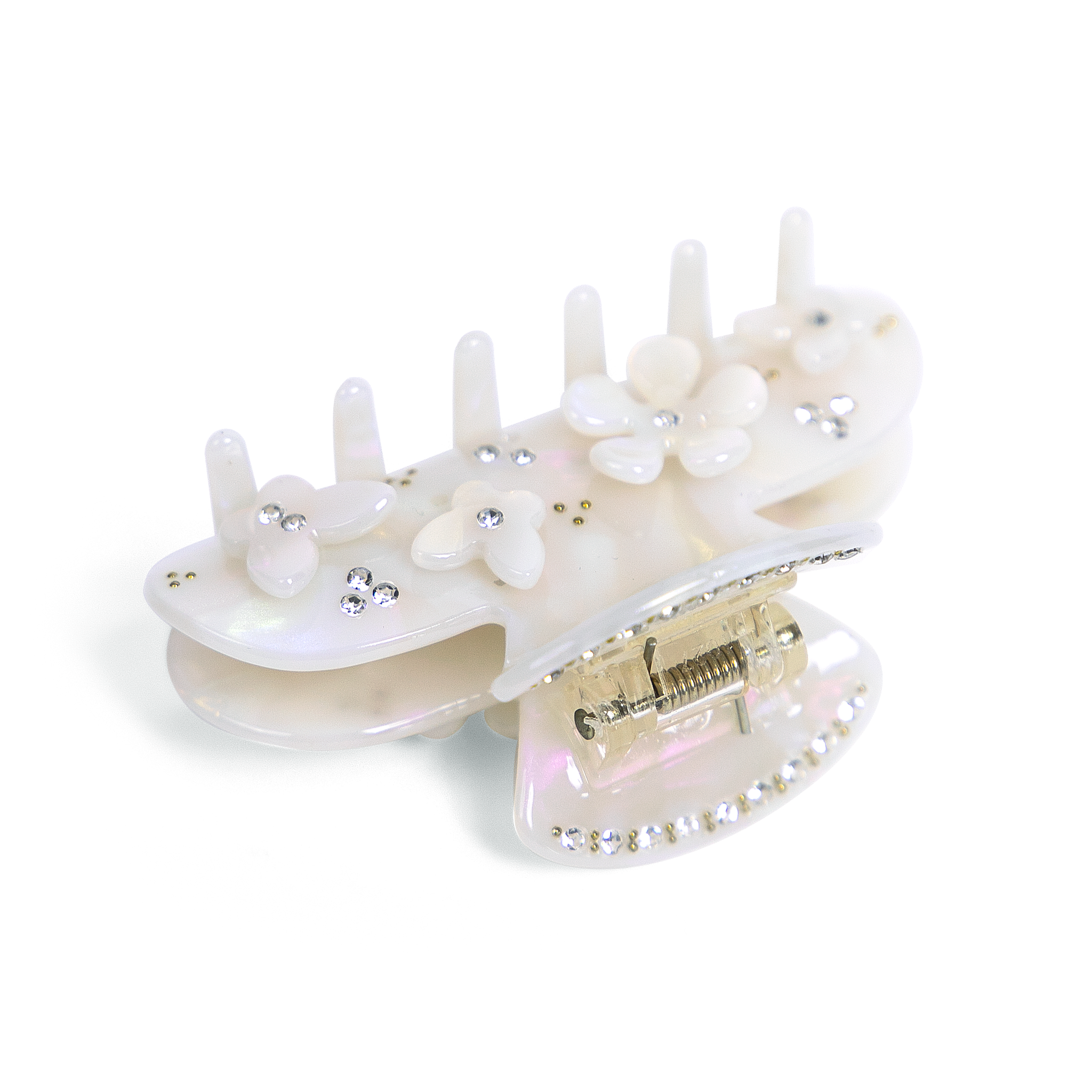 Belle Clip in White Petal Whisper