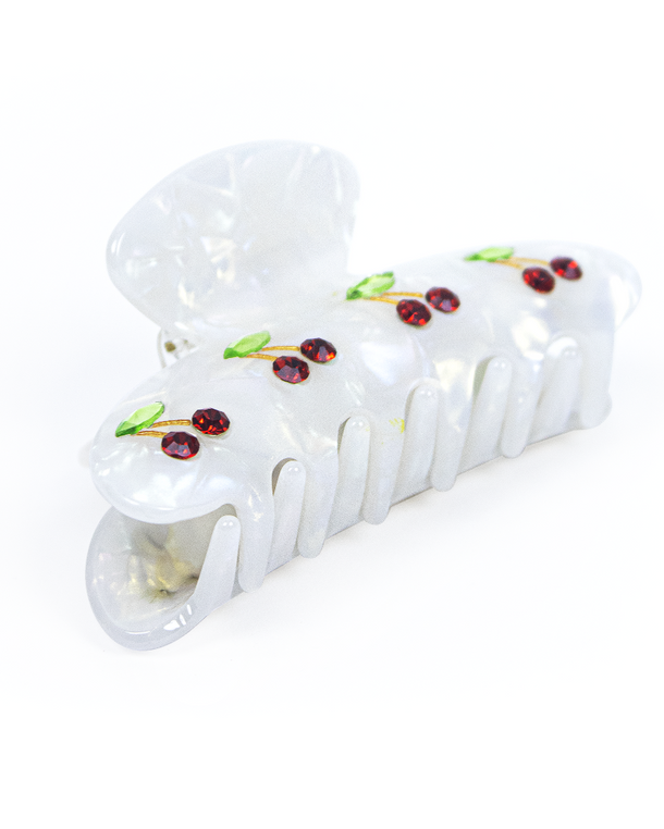 Pinza Frosted Cherry de Wombox - pinza de pelo - detalle