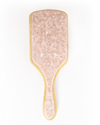 Cepillo Paddle de Bambú Cuadrado Rosy Glow de Wombox - cepillo de bambu para el pelo - vista lateral