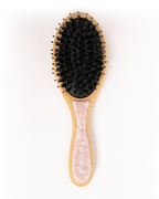 Cepillo de Cerdas de Jabalí Ovalado Rosy Glow de Wombox - cepillo de pelo