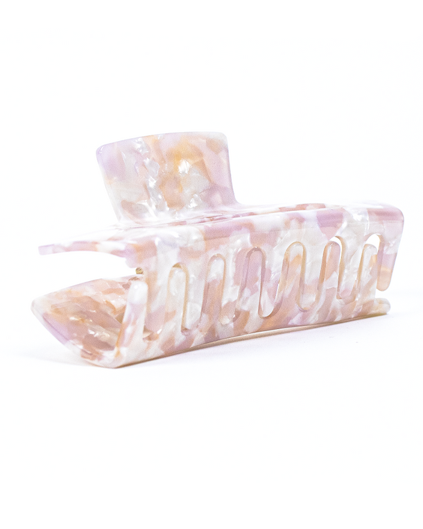 Pinza Rectangular Blush Tortoise de Wombox - pinza de pelo - vista lateral