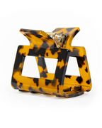 Pinza Cuadrada Amber Tortoise de Wombox - pinza de pelo - vista lateral