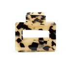 Mini square Clip in Creamy Tortoise