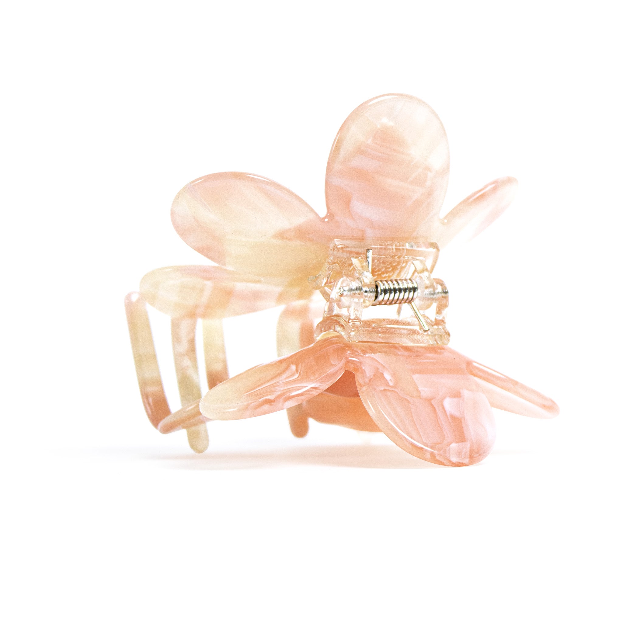 Flower Clip in Coral Pink