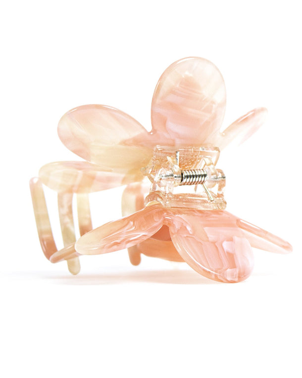 Pinza Flor Coral Pink de Wombox - pinza de pelo - primer plano