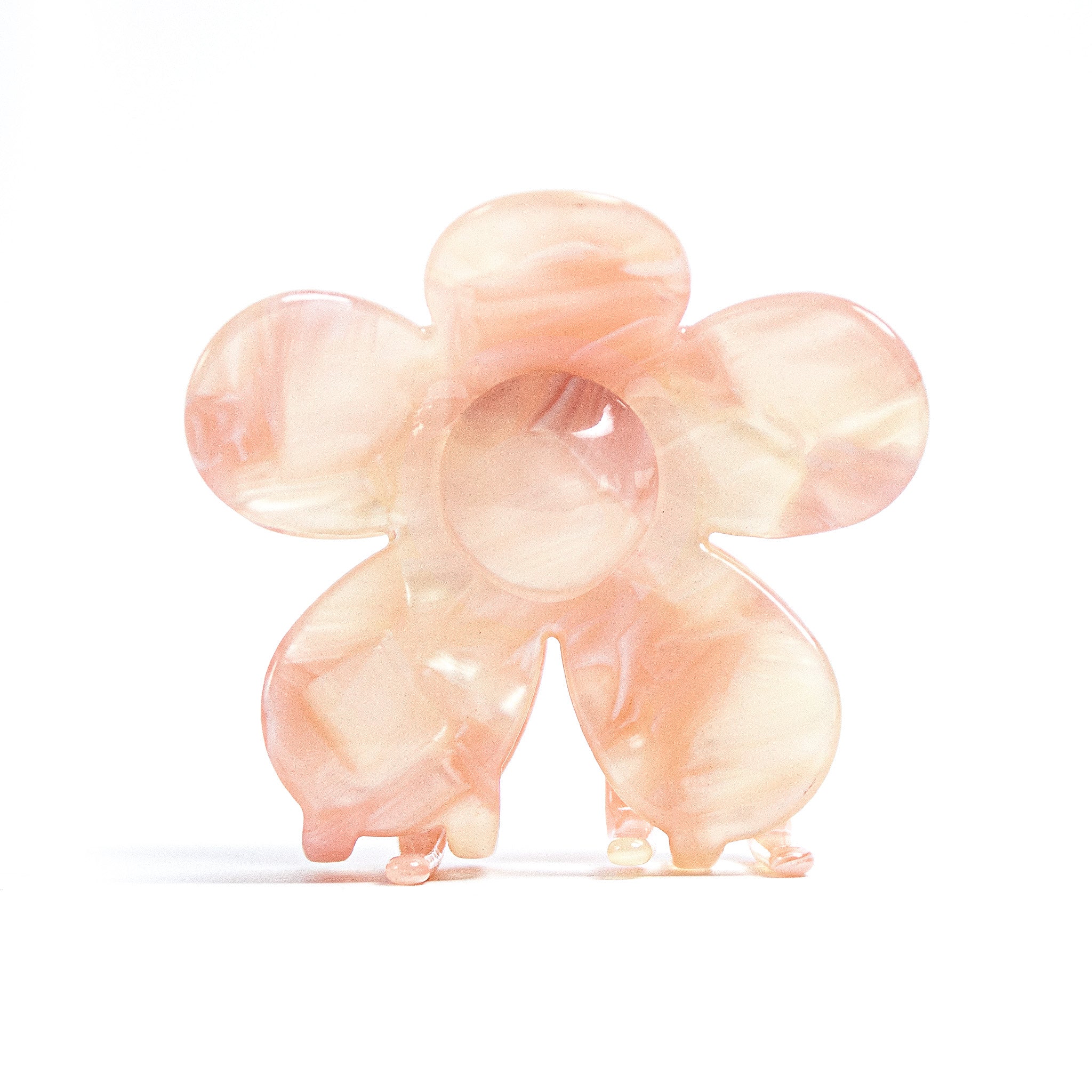 Flower Clip in Coral Pink