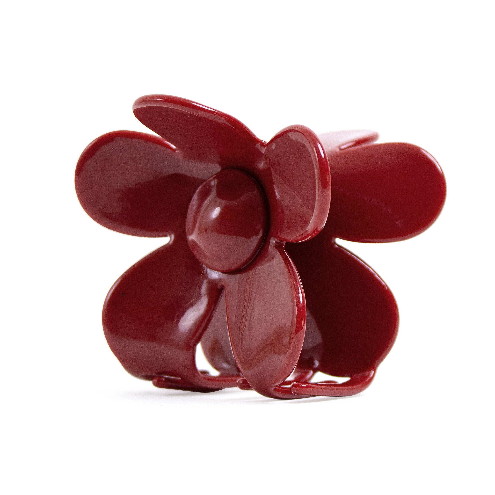 Flower Clip in Garnet