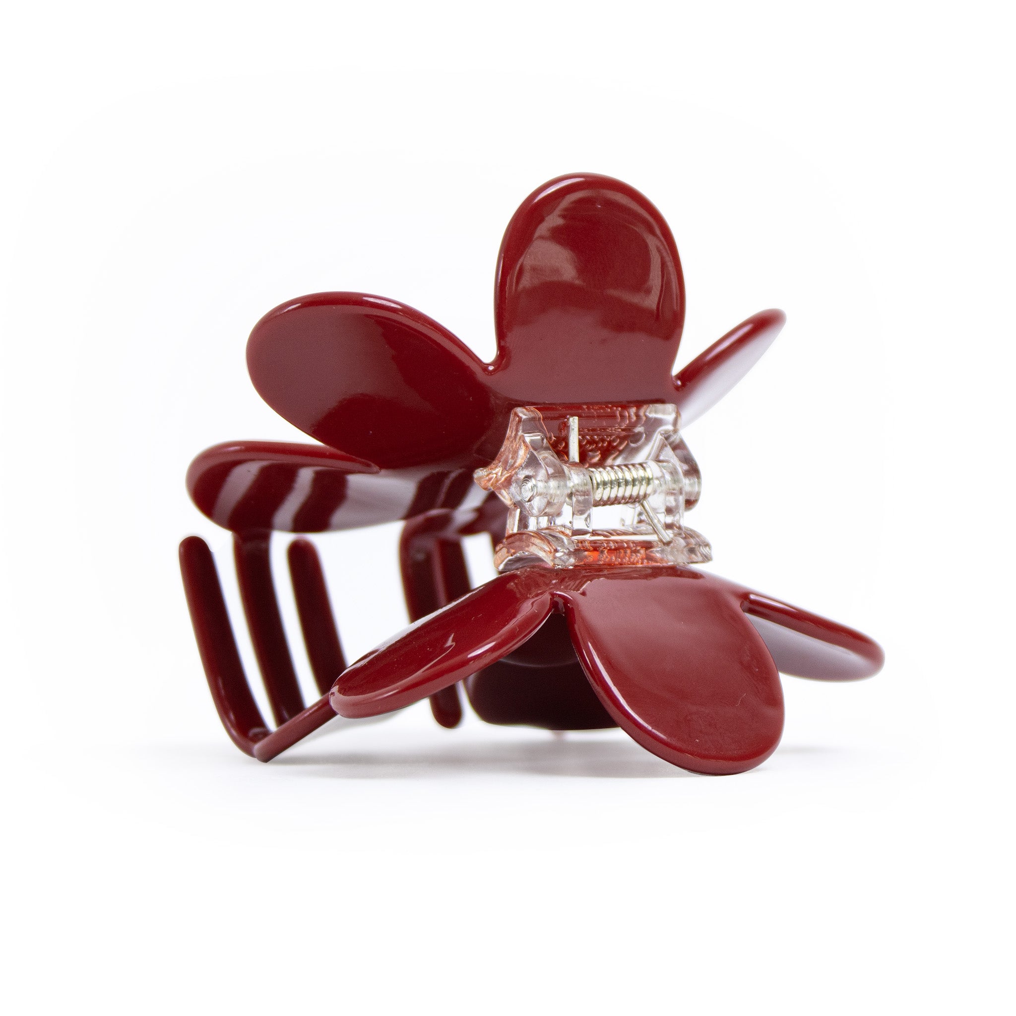 Flower Clip in Garnet