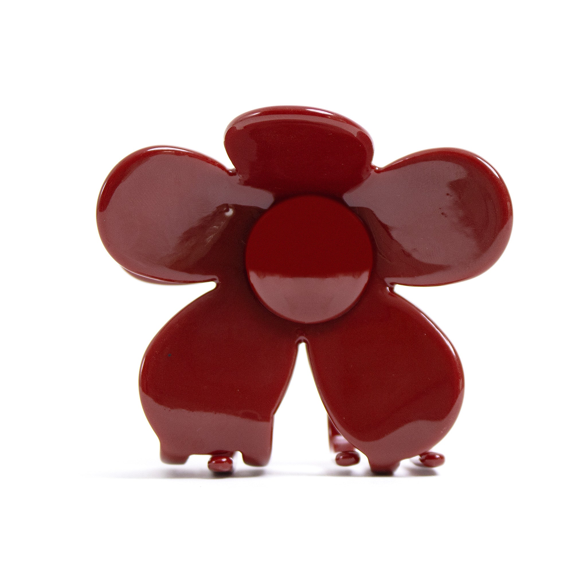 Flower Clip in Garnet