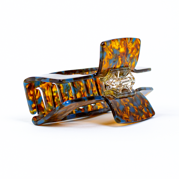 Pinza Rectangular Burnt Caramel de Wombox - pinza de pelo - vista lateral