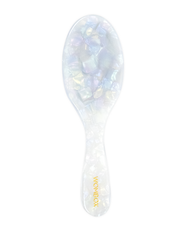 Cepillo de Acetato Puro Morning Dew de Wombox - cepillo de pelo - vista lateral