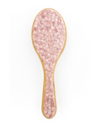 Cepillo Paddle de Bambú Ovalado Rosy Glow de Wombox - cepillo de bambu para el pelo - detalle