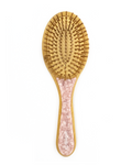 Cepillo Paddle de Bambú Ovalado Rosy Glow de Wombox - cepillo de bambu para el pelo