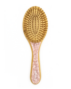 Cepillo Paddle de Bambú Ovalado Rosy Glow de Wombox - cepillo de bambu para el pelo